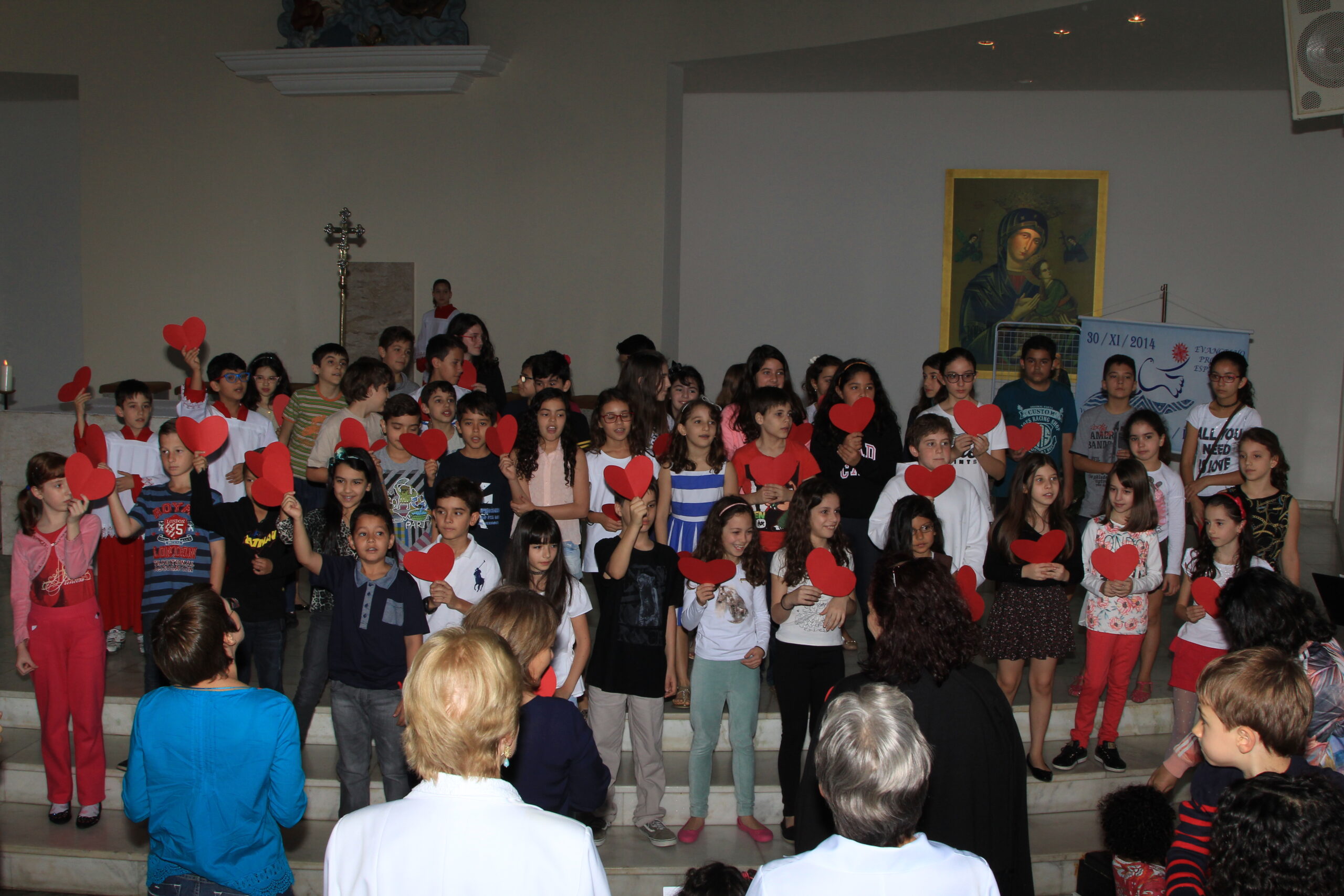 Missa com os catequisandos no último Domingo 16/08/2015