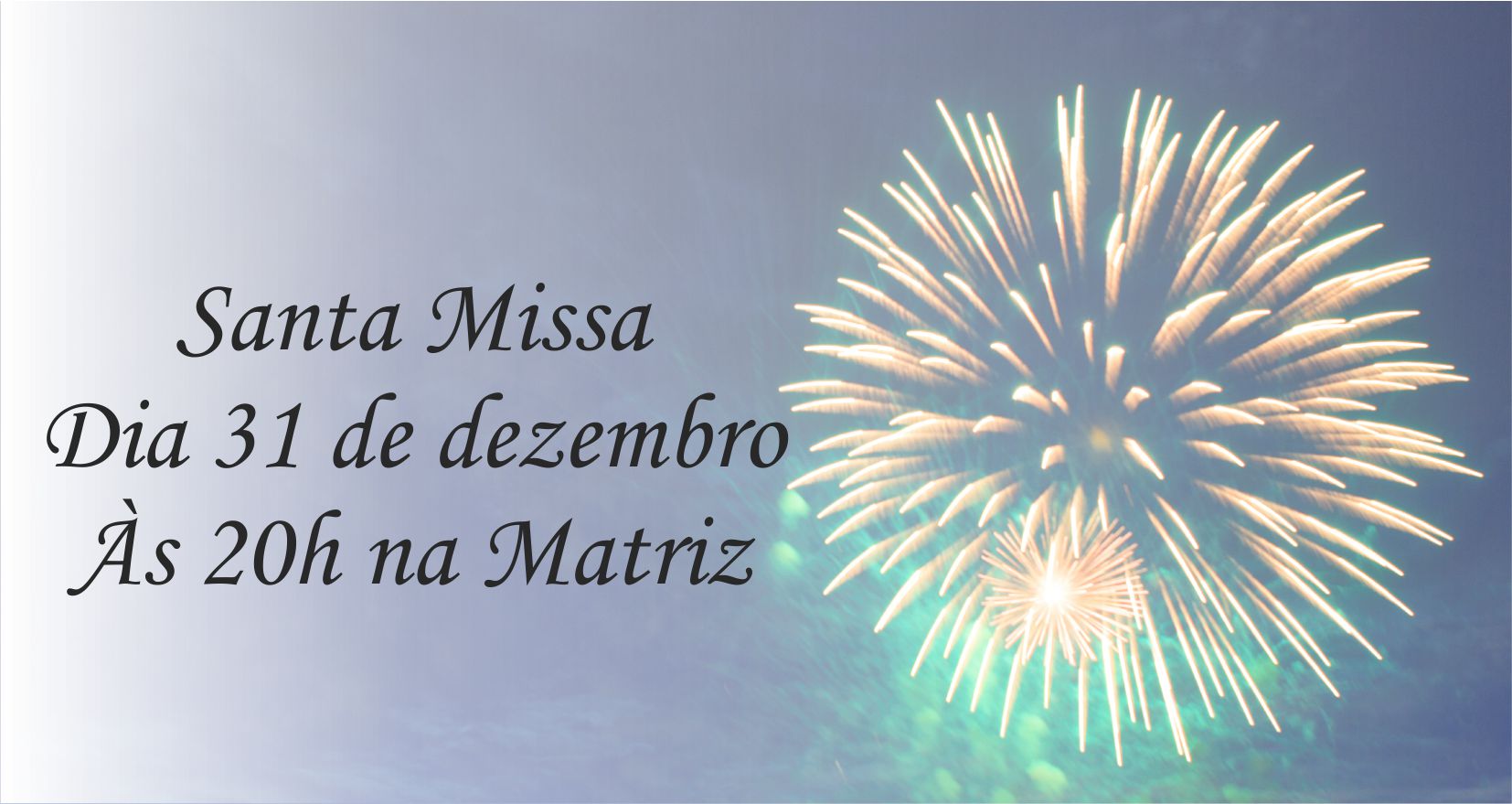 Horários das missas de ano novo