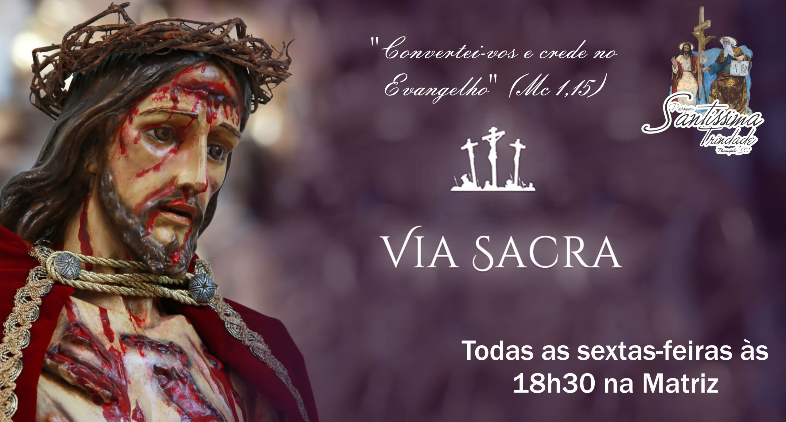 Via Sacra na Matriz durante a quaresma