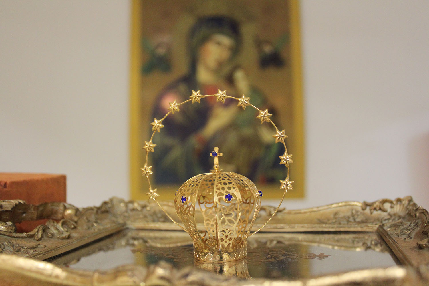 Coroação de Nossa Senhora no 8º dia da novena da festa