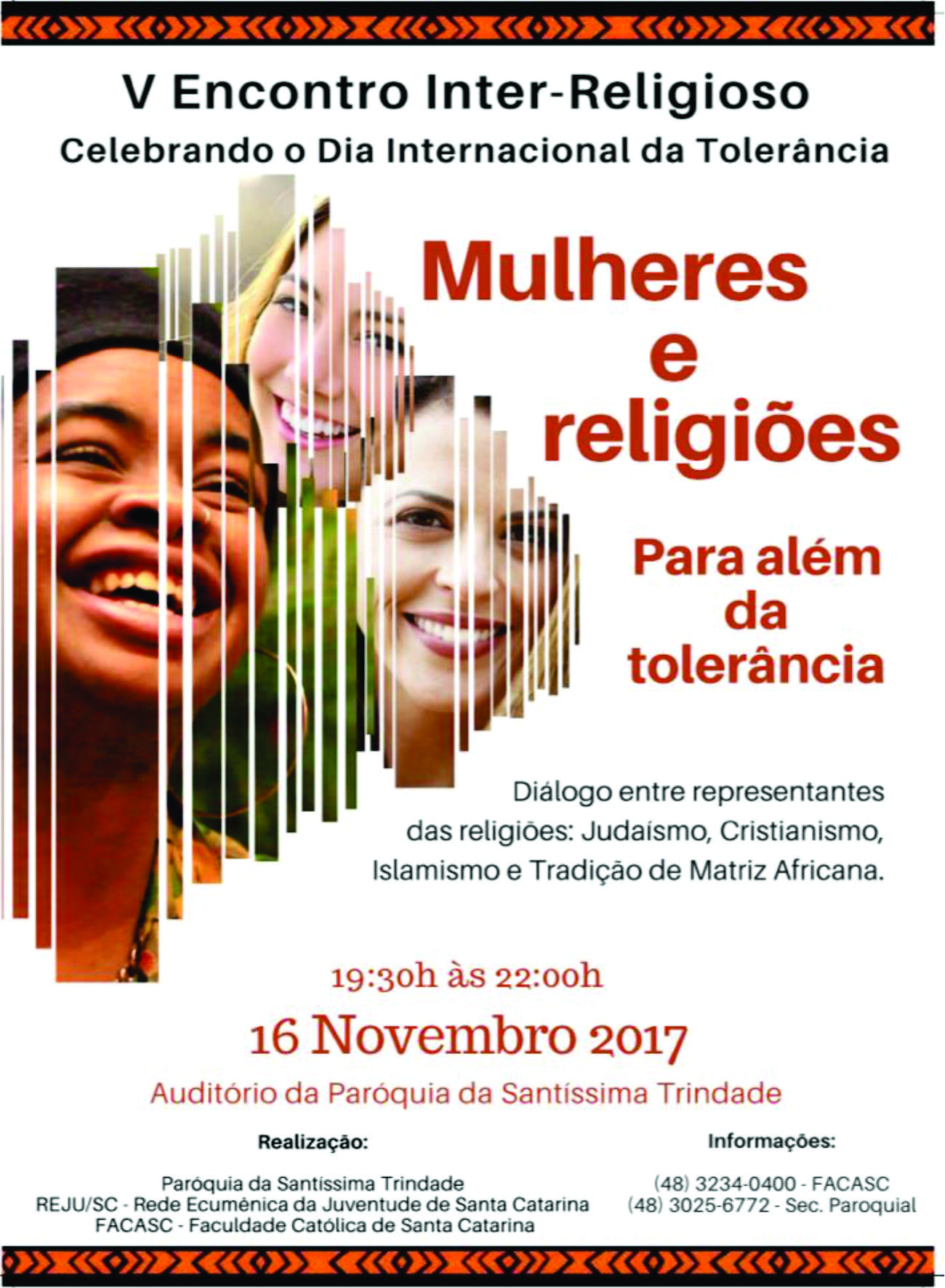 Encontro Inter Religioso acontecerá dia 16/11