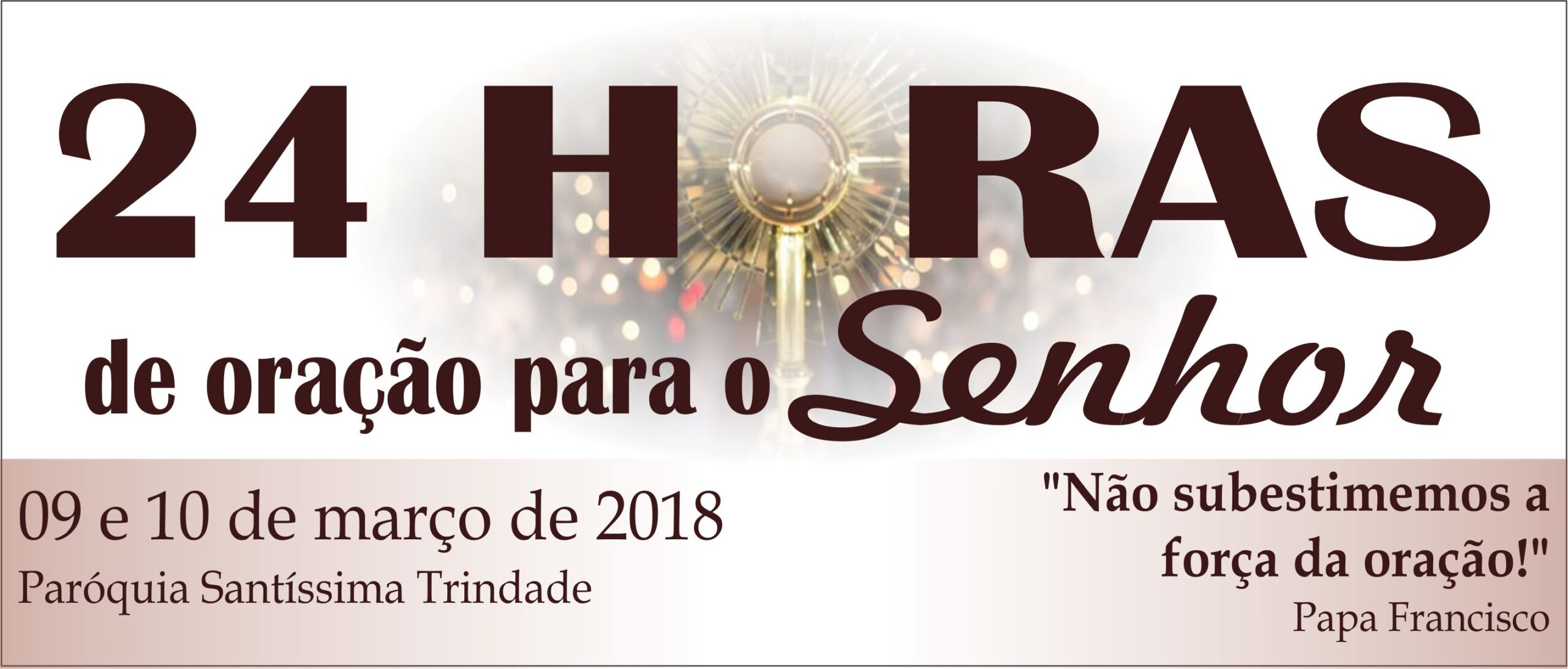 Escala das 24 horas de oração para o Senhor