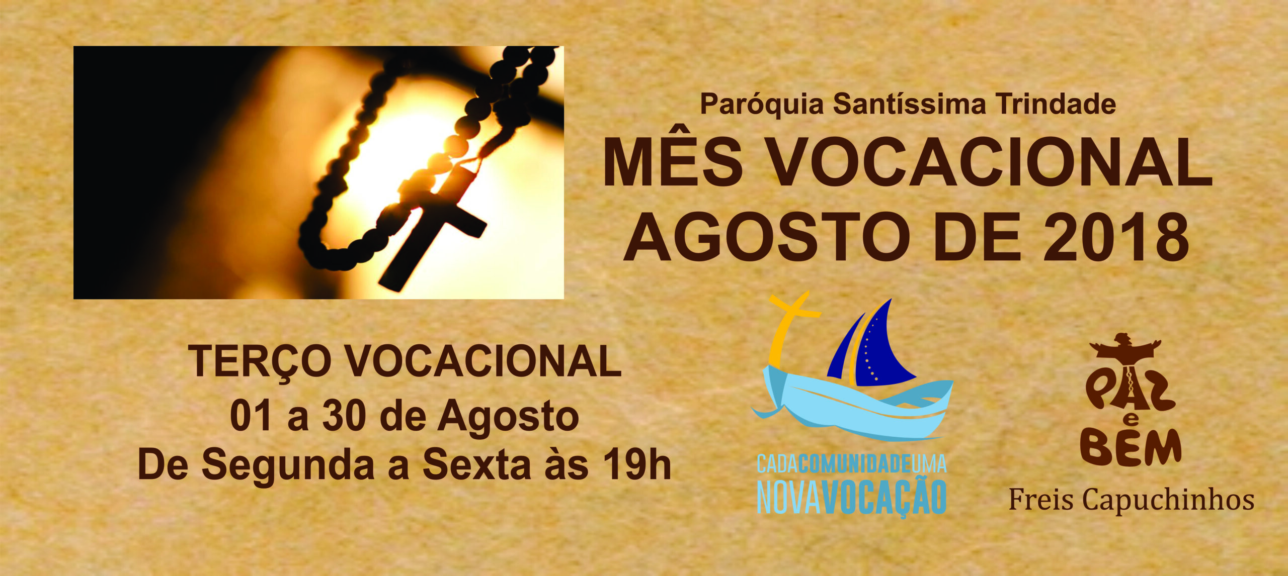 Agosto: mês vocacional! Confira a programação do Terço Vocacional