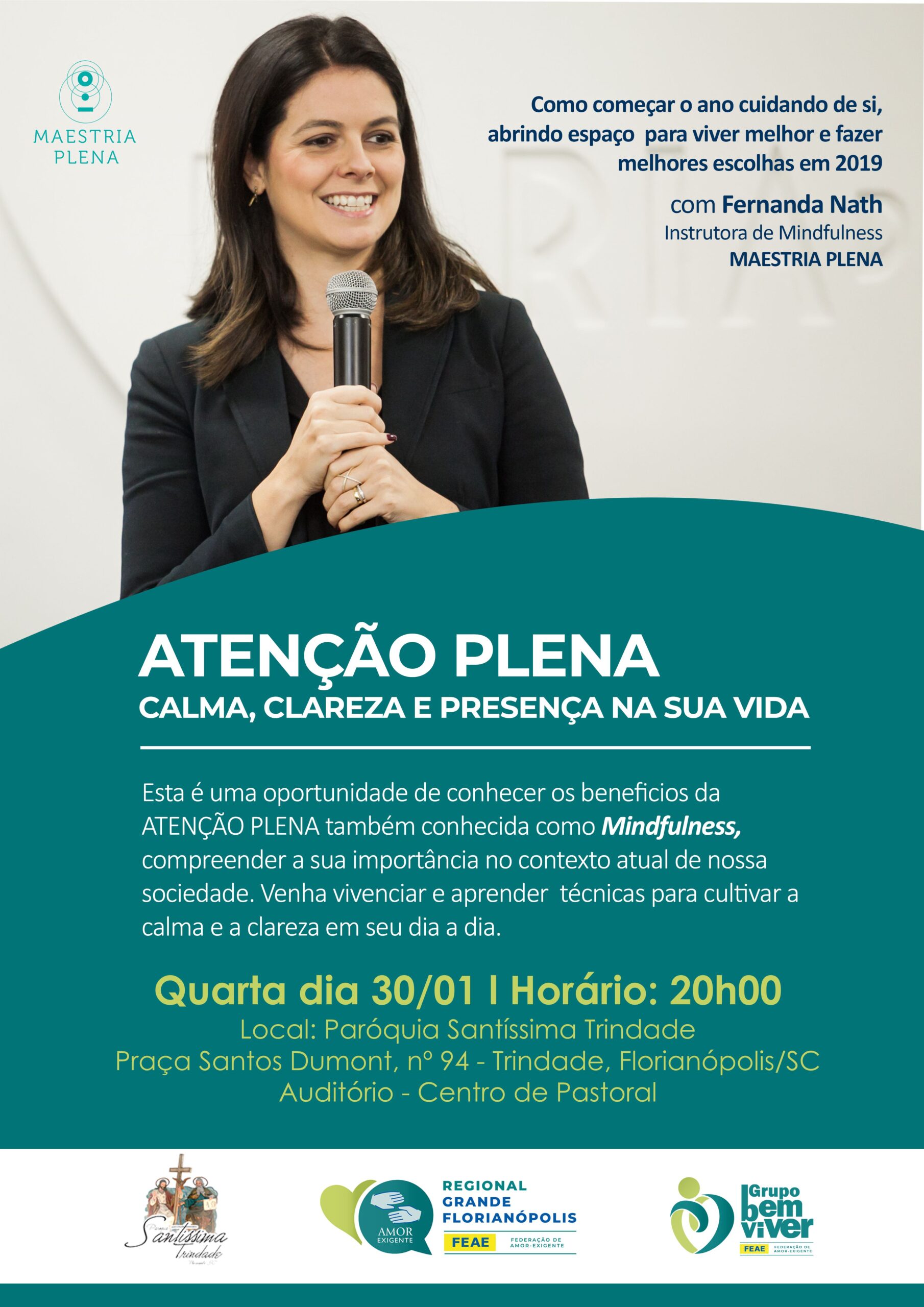 Palestra Gratuita: Atenção Plena! Calma, clareza e presença na sua vida.
