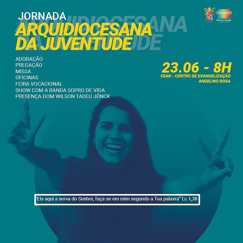 Participe da Jornada Arquidiocesana da Juventude!