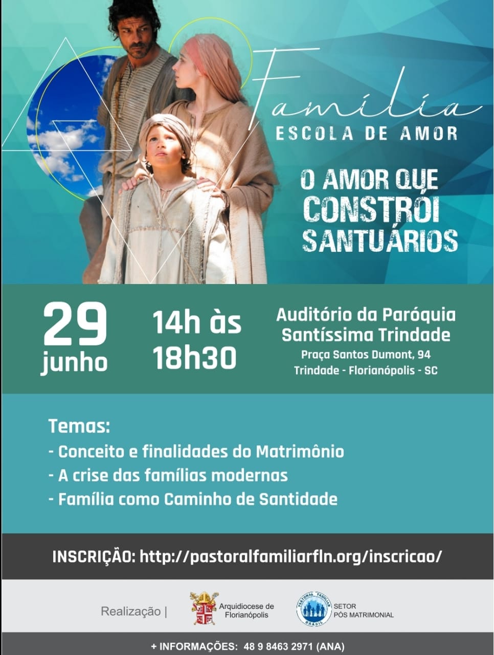 Já estão abertas as inscrições para a segunda edição do evento Família, escola de amor!