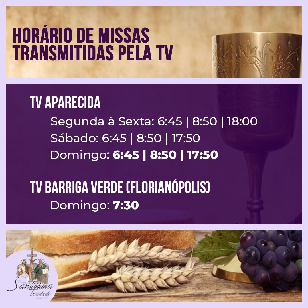 Missas são transmitidas pela TV, confira a programação