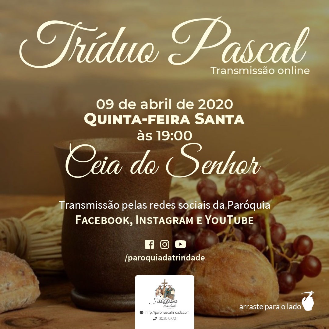 Programação do Tríduo Pascal e dos Momentos de Adoração na Paróquia
