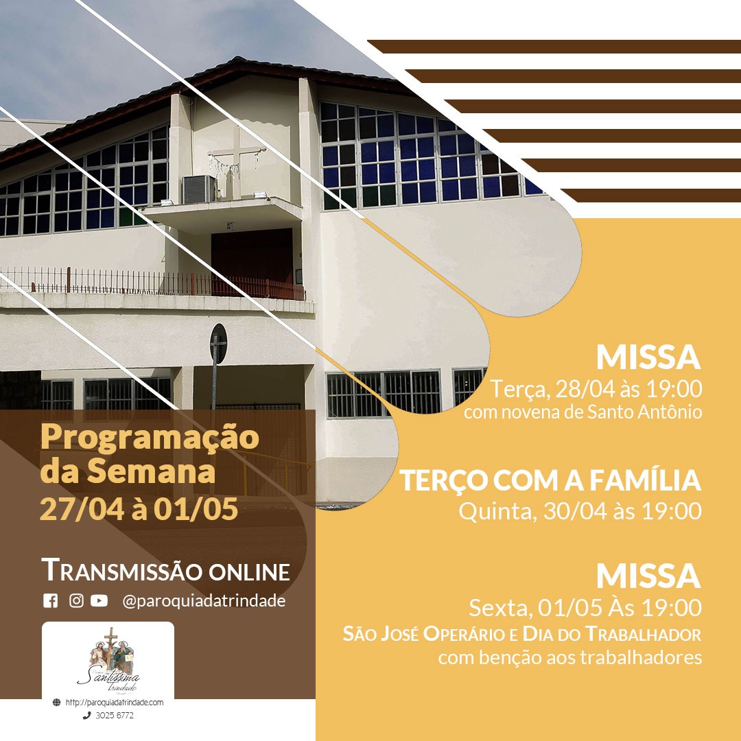 Acompanhe a programação da semana