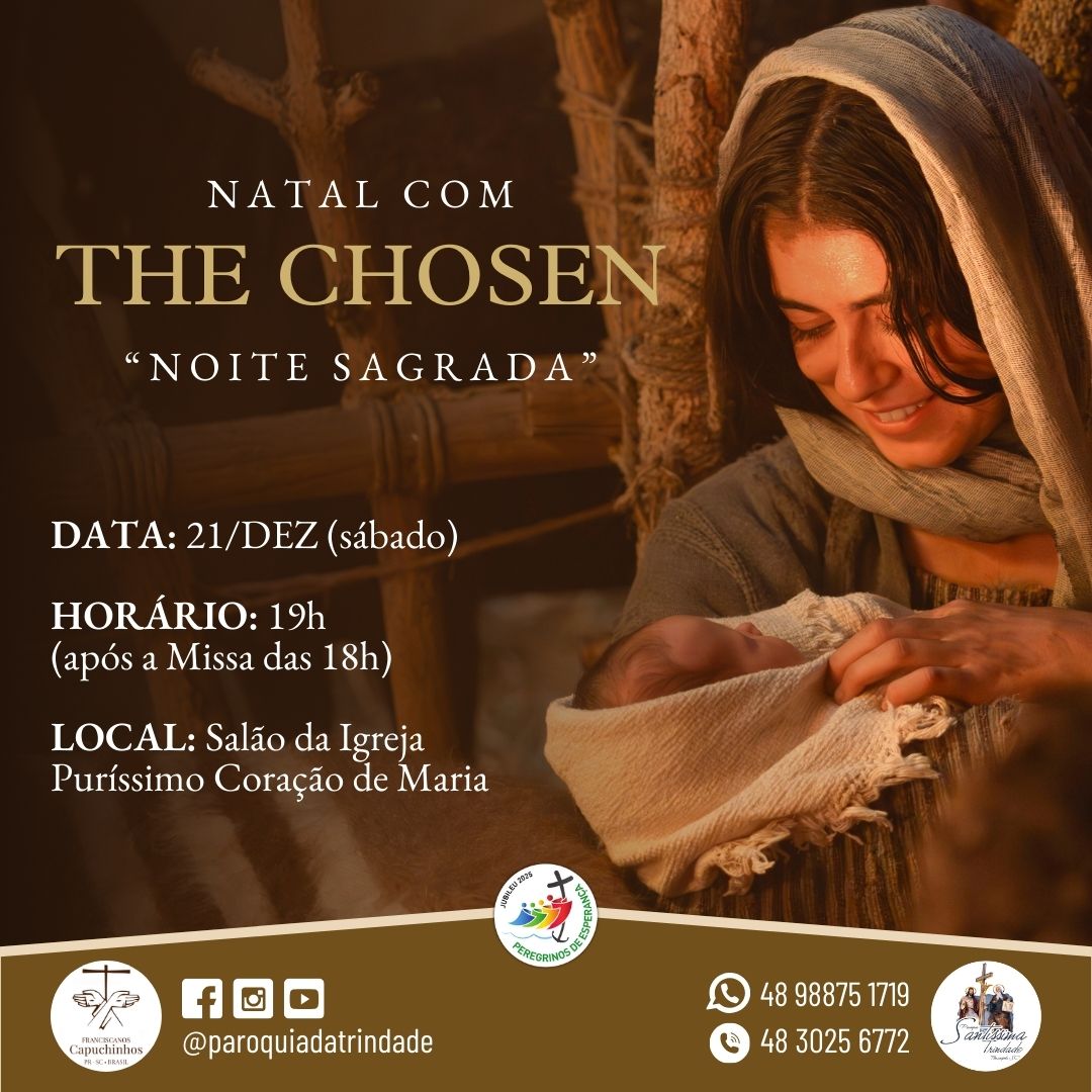 Episódio “Noite Sagrada” da série “The Chosen” será transmitido na capela Puríssimo Coração de Maria