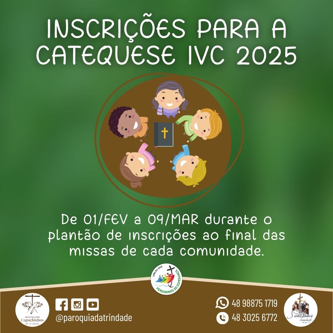 Catequese 2025: últimos dias de inscrição