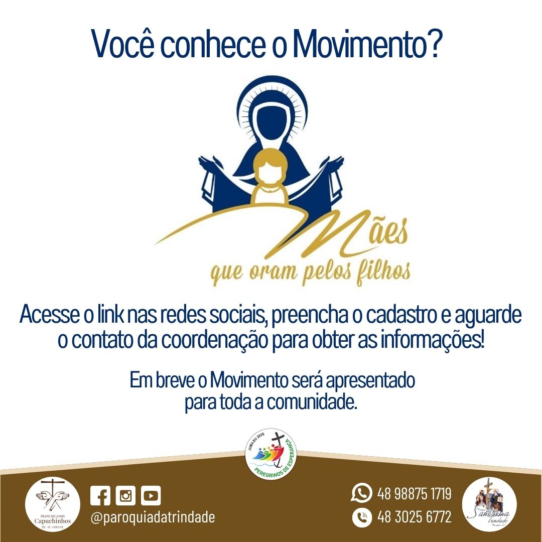Paróquia da Trindade recebe o movimento “Mães que oram pelos filhos”